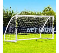 FORZA But de Football de Match en PVC [6 Tailles] | Cage de Jardin Légère et Imperméable pour Enfants | Poteaux, Filet, Clips | Mur de Tir en Option (avec Mur de Tir, 244 cm x 122 cm)