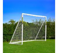 FORZA But de Football en PVC de 2,4 m x 1,8 m | Cage de Foot de Jardin Résistante aux Intempéries | Mur de Tir, Ballon et Sac en Option | Entraînement à la Maison (But + Ballon d’Entraînement)