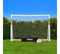 FORZA But de Football/Futsal de 3 m x 2 m | uPVC Durable et Résistant aux Intempéries | Équipement de Jardin | Ballon d’Entraînement, Mur de Tir et Sac en Option (But + Sac + Ballon)