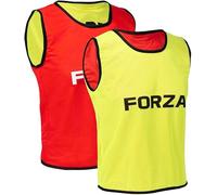 FORZA Chasubles d’Entraînement Réversibles De Luxe [Pack de 5] | Dossards Sportifs en Polyester Léger | Football, Basket, Rugby et Plus | Tailles pour Adultes et Enfants (Jaune/Rouge, Adultes [L/XL])