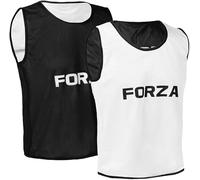 FORZA Chasubles d’Entraînement Réversibles De Luxe [Pack de 5] | Dossards Sportifs en Polyester Léger | Football, Basket, Rugby et Plus | Tailles pour Adultes et Enfants (Noir/Blanc, Adultes [L/XL])