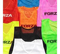 FORZA Chasubles d’Entraînement Sport - Pack de 10 (Variété de Tailles et Couleurs) | Idéales pour Le Football, Le Rugby, Le Hockey sur Gazon ou sur Glace (Adulte S/M, Noir)