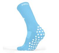 FORZA Chaussettes Antidérapantes de Sport [XS-XL] | Chaussettes Unisexes de Longueur Mi-Mollet | 10 Options de Couleurs (Pack de 1, Bleu Ciel, S/M (Taille européenne 37-41))