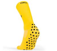 FORZA Chaussettes Antidérapantes de Sport [XS-XL] | Chaussettes Unisexes de Longueur Mi-Mollet | 10 Options de Couleurs (Pack de 1, Jaune, S/M (Taille européenne 37-41))