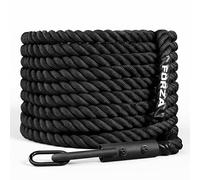FORZA Corde de traction pour traîneau de gym | Corde en polyester robuste de 15 m avec crochet et mousqueton en acier - Entraînement de force, conditionnement et résistance pour les gymnases et les