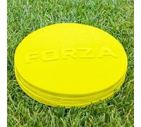 FORZA Disques de Marquage avec Sac - 10 x Cones Plâts Anti-Glisses pour Entraînements (Variété de Couleurs) (Jaune)