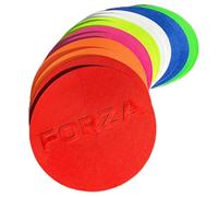 FORZA Disques de Marquage avec Sac - 10 x Cones Plâts Anti-Glisses pour Entraînements (Variété de Couleurs) | Sac de Transport Inclus | 100% Imperméable (Bleu Ciel)