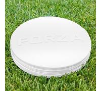 FORZA Disques de Marquage avec Sac - 10 x Cones Plâts Anti-Glisses pour Entraînements (Variété de Couleurs) (Blanc)