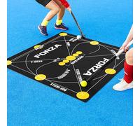 FORZA Elite Team Hockey Control Mat - 145cm x 145cm Tapis d'entraînement avec marquages de forage - Équipement d'entraînement de hockey sur gazon pour contrôle de balle et compétences