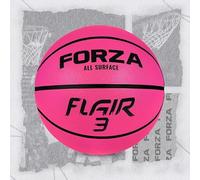 FORZA Flair Ballon de Basket-Ball en Caoutchouc | Tailles 3, 5, 6 et 7 | Surface Alvéolée pour Une Adhérence Améliorée | Utilisation Intérieure et Extérieure (Taille 3 | Rose, Pack de 1)