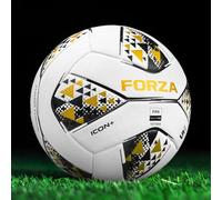 FORZA Icon+ Ballon de Foot de Match Officiel - Performance Optimale | Convient aux Clubs de Niveau Professionnel | Construction Inégalée (Pack de 3, Taille 5)