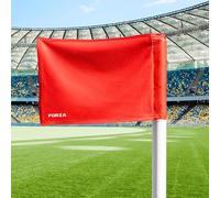FORZA Lot de 4 drapeaux d'angle de football professionnels | Drapeau d'angle de match de contrôle des spécifications de l'UEFA | Mâts en PVC à ressort - 8 options de couleur de drapeau - 30 mm ou 50