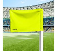 FORZA Lot de 4 drapeaux d'angle de football professionnels | Drapeau d'angle de match de contrôle des spécifications de l'UEFA | Mâts en PVC à ressort - 8 options de couleur des drapeaux - 30 mm ou 50