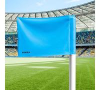 FORZA Lot de 4 drapeaux d'angle de football professionnels | Drapeau d'angle de match de régulation des spécifications de l'UEFA | Mâts en PVC à ressort - 8 options de couleur de drapeau - 30 mm ou 50