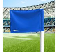 FORZA Lot de 4 drapeaux d'angle de football professionnels | Drapeau d'angle de match de régulation des spécifications de l'UEFA | Mâts en PVC à ressort - 8 options de couleur des drapeaux - 30 mm ou