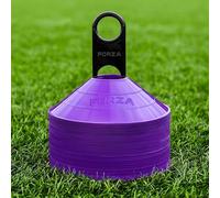 FORZA Lot de 50 ou 1 000 cônes d'entraînement multi-sports en 8 couleurs vives - Construction durable, portabilité et rangement pratique avec support