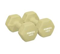 FORZA Paire d'haltères hexagonaux en néoprène avec poignée antidérapante - Design ergonomique pour la musculation et les entraînements à domicile - Disponible en plusieurs poids (14 kg)