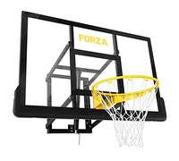 FORZA Panier de Basket Mural | Hauteur Réglable - Anneau de Taille Réglementaire (avec Arceau, Panneau & Filet)