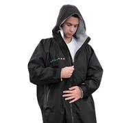 FORZA Peignoir à langer imperméable avec doublure en polaire chaude, Noir , M