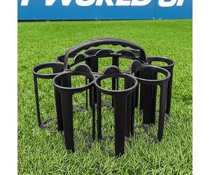 FORZA Porte-bouteilles d'eau empilable | Porte-bouteilles de sport en plastique robuste pour 8 bouteilles avec poignée ergonomique - Idéal pour les clubs, les équipes et les événements en plein air