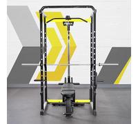 FORZA Power Rack avec barre de traction, barres de dip, crochets en J et capteurs de sécurité - Cage de squat robuste pour entraînement à domicile (système de support + poulie)