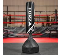 Forza Sac de Frappe Autoportant de 183 cm | Cuir Microfibre Durable et Résistant | Cibles de Frappe Numérotées pour la Boxe, Le Kick-Boxing et Le MMA (Noir/Blanc)