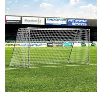 FORZA Steel42 Buts de Football [6 Tailles] | Cadre Robuste en Acier Résistant aux Intempéries | Cage, Filet et Piquets | Kit de Rebond en Option (But Seul, 366 cm x 183 cm)