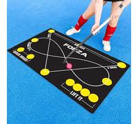 FORZA Tapis de contrôle individuel pour hockey | Tapis PVC de 150 × 90 cm avec base en caoutchouc antidérapant pour manipulation de bâton et exercices | Zones d'exercice haute visibilité pour