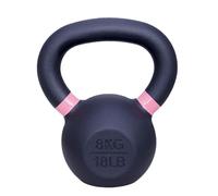 ForzaFit Kettlebell en fonte avec marquage de couleur - Noir - Poids en fonte - Différents poids