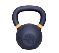 ForzaFit Kettlebell en fonte avec marquage de couleur - Noir - Poids en fonte - Différents poids (g) 16 kg