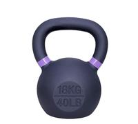 ForzaFit Kettlebell en fonte avec marquage de couleur - Noir - Poids en fonte - Différents poids (h) 18 kg