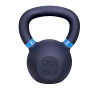 ForzaFit Kettlebell en fonte avec marquage de couleur - Noir - Poids Kettlebell en fonte - Différents poids (s) 12 kg