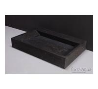Forzalaqua Bellezza lavabo 80,5x51,5x9cm Rectangulaire 0 trous de robinet Pierre naturelle Granit adouci 100287