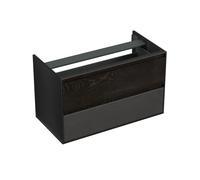 Forzalaqua reno 2.0 meuble de salle de bain 100x51x60cm 2 tiroirs haut ouvert chêne noir huilé 8070235