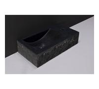 Forzalaqua Venetia lave-mains 40x22x10cm lavabo Gauche 1 trou de robinet droite Pierre naturelle Granit adouci & taillé 8011215