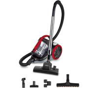 Forzaspira C110 Plus Cyclonique,Aspirateur Sans Sac,4 Niveaux De Filtration,Brosse À Parquet Incluse,Noir Et Rouge