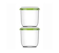 Fosa Lot De 2 Récipients De Mise Sous Vide Alimentaire 21350 - 1350 Ml - Blanc Et Vert Multicolore