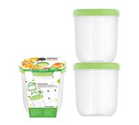 FOSA Lot de 2 récipients sous vide, passent au micro-ondes avec couvercle 1,4 l (unité d'aspiration non incluse)