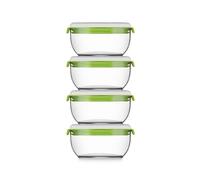 Fosa Lot De 4 Récipients De Mise Sous Vide Alimentaire 40600 - 600 Ml - Blanc Et Vert Multicolore