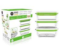 FOSA Set de 3 boîtes sous-vides 2-en-1, Série Barcelona, rectangulaires de 1,0 L