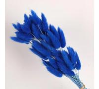 FOSANGPUSHI Fleurs séchées de queues de Lapin,60 pièces 45 cm queues de Lapin Fleurs séchées pour la Maison Vase décoration Naturel Sec Pampas Queue de Lapin Herbe Arrangement de Mariage Bleu Profond