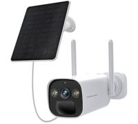 Foscam BP4 Caméra de Surveillance Wi-FI 2K 4MP avec Panneau Solaire Haute efficacité, Audio bidirectionnel, Vision Nocturne en Couleur, étanche IP66