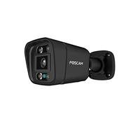Foscam Caméra IP extérieure PoE 8 MP avec Spots Lumineux et sirène V8EP Noir
