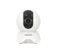 Foscam Caméra pour l'Intérieur Motorisée IP X5 - WiFi, Haute Définition 5MP avec Détection de Mouvement Intelligente - Vue 350°, Jour & Nuit - Infrarouge de 8m - Alexa & Google Assistant - Blanc
