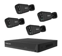 Foscam FNA108E-B4-2T 8CH 4K 8MP PoE Kit de Surveillance avec 4 caméras de Surveillance, système de vidéosurveillance Plug and Play (Noir)