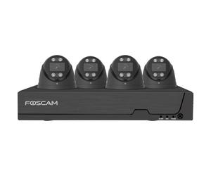Foscam FNA108E-T4-2T Kit Complet de vidéosurveillance 8 canaux 4K 8 MP PoE avec 4 caméras de Surveillance