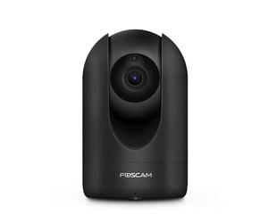 Foscam - R4M-B - Caméra IP Intérieure Motorisée 4MP Noir - Caméra Wi-FI avec Consultation et Pilotage à Distance 24h/24 et 7j/7 - Détection de Mouvement et Alerte Push