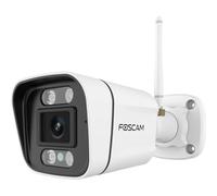 Foscam Caméra de surveillance V5P Wi‑Fi double bande 5 MP avec projecteur et sirène (Blanc)
