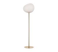 Foscarini Lampadaire Gregg Grande H 186cm blanc, or H x Ø 186x47cm