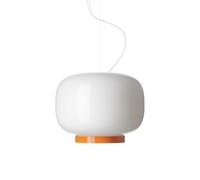 FOSCARINI lampe à suspension CHOUCHIN REVERSE à LED dimmable 1 (Blanc / orange - Peint verre soufflé)